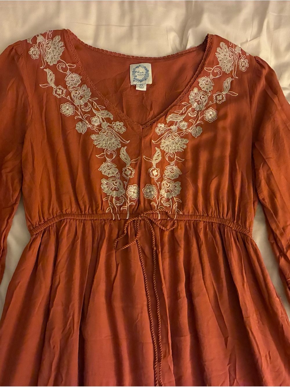 BEAUTIFUL Embroidered V-Neck Dress